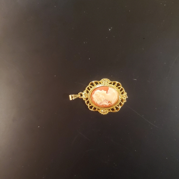 Vintage Cameo carnelian woman Cameo Pendant - Picture 12 of 12